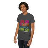 Ho’oponopono Unisex T Shirt Healing Affirmation Tee Spiritual Gratitude Mindfulness Inspired Positive Energy Heavy Cotton Graphic Top