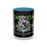 Money Mindset Accent Coffee Mug 11oz 15oz Motivational Hustle Grind Wealth Entrepreneur Graphic Ceramic Mug Bold Streetwear Inspired Success Lifestyle Cup