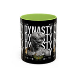 Dynasty Accent Coffee Mug 11oz 15oz Black Ceramic Mug with Roman Statue Bust and Butterfly Artwork for History Lovers and Modern Art Fans