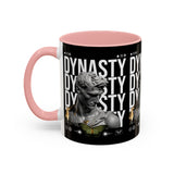 Dynasty Accent Coffee Mug 11oz 15oz Black Ceramic Mug with Roman Statue Bust and Butterfly Artwork for History Lovers and Modern Art Fans