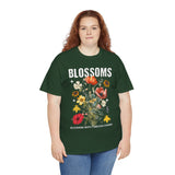 Blossoms Floral Graphic Unisex Heavy Cotton Tee Comfortable Streetwear Timeless Charm Motivational Nature Inspired T Shirt Perfect Gift for Garden Lovers Friends Birthdays Casual Everyday Wear