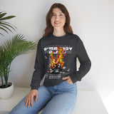 Currency Blaze Burning Money Graphic Unisex Heavy Blend Crewneck Sweatshirt Bold Streetwear Flame Cash Statement Urban Pullover
