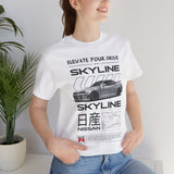 Japanese Performance Coupe Skyline Inspired Unisex Streetwear Tee High Speed Racing Car Graphic Shirt JDM Culture Drift Style Automotive Art Design For Car Lovers Urban Fashion
