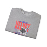 Velvet Dream The Collective Crewneck Sweatshirt Comfortable Unisex Pullover Bold Typography Graphic Artistic Streetwear Fashion Cozy Everyday Wear Perfect Gift for Creatives Dreamers and Trendsetters