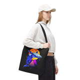 Ballena Cosmic Whale Art Eco Tote Bag Vibrant Geometric Ocean Design Durable Canvas Reusable Shopping Bag Premium Artistic Streetwear Accessory Perfect Gift for Nature Lovers Dreamers and Creative Thinkers