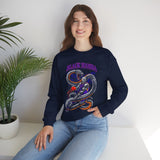 Mamba Unisex Heavy Blend Crewneck Sweatshirt Bold Serpent Power Graphic Streetwear Design Symbol of Focus Resilience and Inner Strength Premium Artistic Fleece Fashion