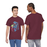 Galactic Dream Astronaut Neon Art Unisex Heavy Cotton Tee Bold Cosmic Streetwear Graphic T Shirt Vibrant Space Design Comfortable Classic Fit Everyday Wear Perfect Gift for Sci Fi Lovers and Creative...