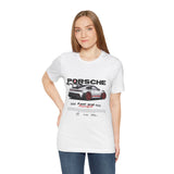 Porsche High-Performance Track Machine Blueprint Design Unisex Heavy Cotton Tee Powerful Street Racing Inspired Graphic Shirt