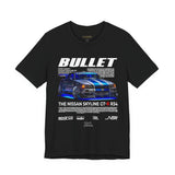 Bullet Blue Street Racing Artwork Unisex Heavy Cotton Tee High Performance Inspired Graphic Shirt For Car Lovers And Urban Streetwear Fans