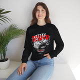 Attire Power Unisex Heavy Blend Crewneck Sweatshirt Graphic Pullover Black Hustler Money Stack Design Wealth Streetwear Bold Entrepreneur Alpha Mindset Financial Success Fashion