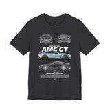 Silver Grand Tourer Coupe Artwork Unisex Heavy Cotton Tee High Performance Inspired Streetwear Graphic Shirt For Car Lovers And Modern Automotive Art Fans