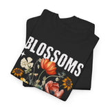 Blossoms Floral Graphic Unisex Heavy Cotton Tee Comfortable Streetwear Timeless Charm Motivational Nature Inspired T Shirt Perfect Gift for Garden Lovers Friends Birthdays Casual Everyday Wear