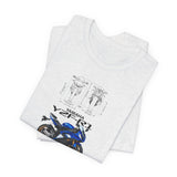YZF-R1 Motorcycle Inspired Tee Japanese Liter Class Superbike Graphic Unisex Heavy Cotton Tee Racing Blueprint Streetwear Art Gift
