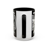 Heavenly Bond Accent Coffee Mug 11oz 15oz Angel And Lion Statue Spiritual Artistic Graphic Ceramic Cup Bold Motivational Streetwear Inspired Fashion Drinkware