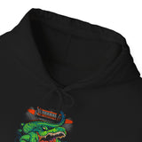 Beast Of The Stadium Heavy Blend™ Unisex Hoodie Neon Crocodile Power Design Electric Green Reptile Streetwear Bold Animal Energy Fashion For Fearless Souls
