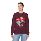 Attire Power Unisex Heavy Blend Crewneck Sweatshirt Graphic Pullover Black Hustler Money Stack Design Wealth Streetwear Bold Entrepreneur Alpha Mindset Financial Success Fashion