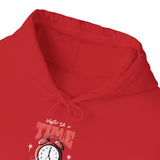 Waste Your Time Unisex Heavy Blend Hooded Sweatshirt Graphic Hoodie Black Motivational Hustle Money Clock Streetwear Bold Entrepreneur Mindset Fashion Outfit