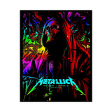 Reaper Of Neon Flames Poster Dark Neon Skull Wall Art Cosmic Energy Illustration Premium Matte Print For Home Studio Office And Urban Spaces