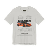 Orange Hypercar Blueprint Unisex Heavy Cotton Tee High Detail Automotive Art Streetwear Graphic for Car Enthusiasts and Daily Wear