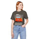 Legendary Orange Street Machine Rear View Unisex Heavy Cotton Tee Powerful JDM Inspired Car Art Graphic Shirt for Collectors and Gearheads