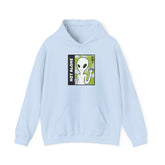 Unisex Not Alone Alien Hoodie UFO Graphic Pullover Sweatshirt Cartoon Extraterrestrial Sci Fi Space Themed Conspiracy Inspired Paranormal Streetwear