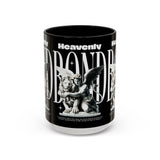 Heavenly Bond Accent Coffee Mug 11oz 15oz Angel And Lion Statue Spiritual Artistic Graphic Ceramic Cup Bold Motivational Streetwear Inspired Fashion Drinkware