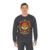 Unisex Kathakali Crewneck Sweatshirt Heavy Blend Pullover Kerala Traditional Dance Art Graphic Indian Culture Onam Festival Malayalam Heritage Design