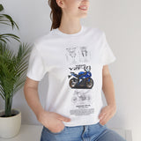 YZF-R1 Motorcycle Inspired Tee Japanese Liter Class Superbike Graphic Unisex Heavy Cotton Tee Racing Blueprint Streetwear Art Gift