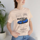 Exotic Blue Supercar Roadster Blueprint Art Unisex Heavy Cotton Tee Premium Streetwear Car Enthusiast Gift Performance Inspired Design Shirt