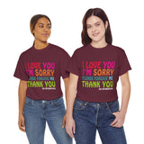 Ho’oponopono Unisex T Shirt Healing Affirmation Tee Spiritual Gratitude Mindfulness Inspired Positive Energy Heavy Cotton Graphic Top