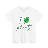 I Love Plants Unisex Heavy Cotton Tee Eco Friendly Botanical Leaf Nature Lover Green Gardening T Shirt Sustainable Plant Parent Gift For Gardeners