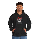 Brave Warrior Roman Gladiator Graphic Print Unisex Heavy Blend Hooded Sweatshirt Bold Motivational Streetwear Hoodie