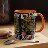 Heart Flower Accent Coffee Mug Bold Anatomical Heart Floral Design Motivational Ceramic Cup Empowering Symbol of Love Strength and Vitality Perfect Gift for Coffee Lovers Friends Birthdays Office Desk and Cozy Tea Moments