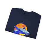 Ballena Cosmic Whale Art Unisex Heavy Blend Crewneck Sweatshirt Vibrant Geometric Ocean Design Premium Streetwear Pullover Soft Fleece Comfortable Fit Bold Marine Life Artwork Perfect Gift for Nature...