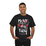 Move With Flow Breakdance Graphic Unisex Heavy Cotton Tee Hip Hop Streetwear Dance Rhythm Urban Style T Shirt