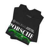 Porsche 911 Green Monster Racing Car Graphic Unisex Heavy Cotton Tee High Performance Speed Machine Streetwear Shirt for Car Enthusiasts