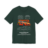 Legendary Orange Street Racer Blueprint Tee Unisex Heavy Cotton Retro Tuner Car Art Graphic Shirt for Enthusiasts
