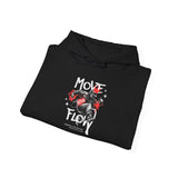 Move With Flow Breakdance Graphic Unisex Heavy Blend Hooded Sweatshirt Hip Hop Streetwear Dance Rhythm Hoodie