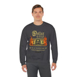 Dollar The Strength Burning Money Legacy Unisex Heavy Blend Crewneck Sweatshirt Gothic Flames Graphic Bold Motivational Streetwear Pullover