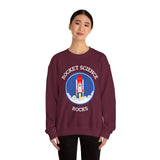 Rocket Science Rocks Crewneck Sweatshirt Unisex Heavy Blend Pullover Space Exploration STEM Education Astronomy Science Lover Nerd Geek Graphic Top