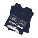 White Track Racing Blueprint Artwork Unisex Heavy Cotton Tee High Performance Inspired Streetwear Graphic Shirt For Car Lovers And Speed Enthusiasts