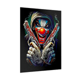 Fearless Grin Street Clown Poster Bold Urban Wall Art Design Neon Chaos Energy Artwork For Creative Minds Gamers And Street Culture Lovers