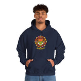 Kathakali Unisex Hoodie Heavy Blend Pullover Sweatshirt Kerala Traditional Dance Art Graphic Indian Culture Onam Festival Heritage Malayalam Design