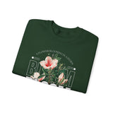 Unisex Heavy Blend Crewneck Sweatshirt Bloom Stronger Floral Graphic Pullover Black Motivational Nature Inspired Aesthetic Streetwear Fashion Outfit