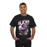 Aliens Exist UFO Graphic Unisex Heavy Cotton Tee Sci Fi Streetwear T Shirt Extraterrestrial Space Alien Design