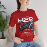Kawasaki Ninja H2R Inspired Hyperbike Graphic Unisex Heavy Cotton Tee Streetwear Racing Style Motorcycle Art Shirt for Speed Lovers and Track Enthusiasts