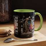 Sculptural Future Statue Art Accent Coffee Mug 11oz 15oz Greek Goddess Cosmic Abstract Splash Bold Artistic Streetwear Ceramic Cup