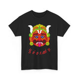 Poochandi Drishti Bommai Tamil T Shirt Traditional Evil Eye Protection Graphic Tee South Indian Folk Art Dhrishti Mask Cultural Festival Streetwear Unisex Cotton Spiritual Apparel