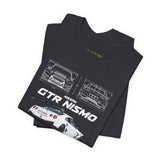 White Track Racing Blueprint Artwork Unisex Heavy Cotton Tee High Performance Inspired Streetwear Graphic Shirt For Car Lovers And Speed Enthusiasts