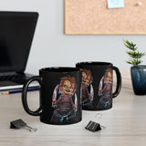 Chucky Horror Mug Killer Doll Coffee Cup Creepy Movie Art Design Halloween Horror Streetwear Collectible Ceramic Drinkware Perfect Gift For Horror Fans Festivals Tattoo Artists And Spooky Season Lovers